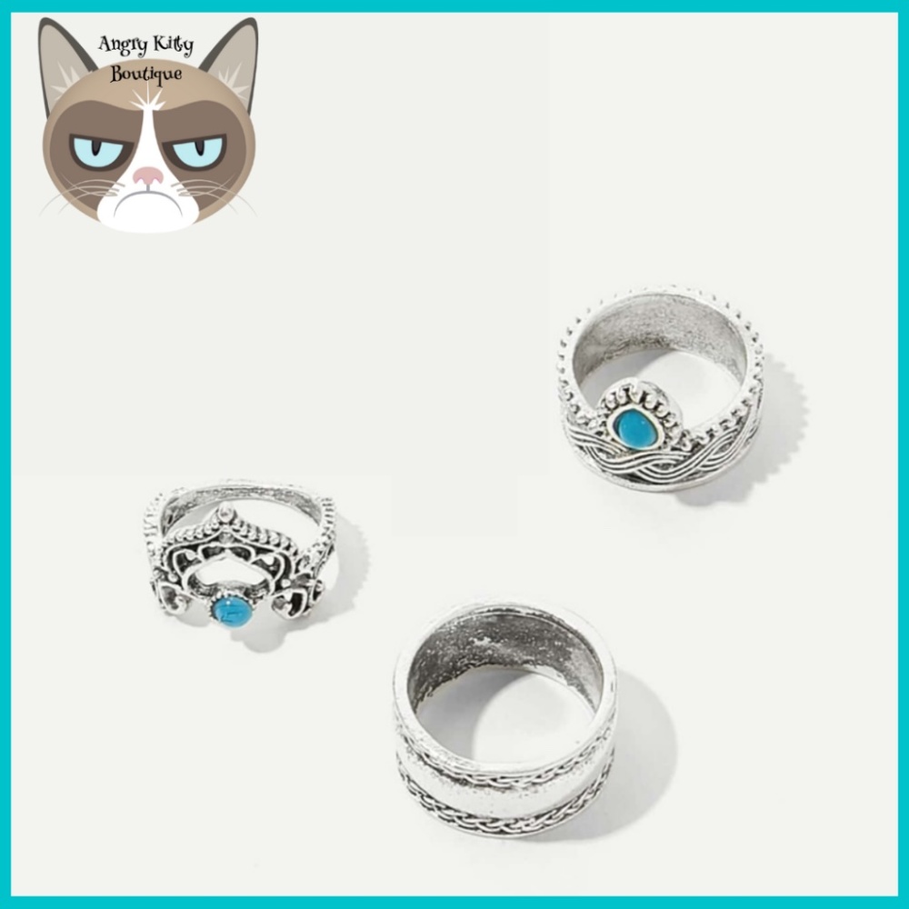 Boho Midi Ring Set